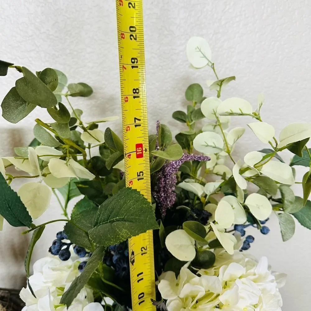 Farmhouse Floral Centerpiece Eucalyptus Lavender Hydrangea Blueberry